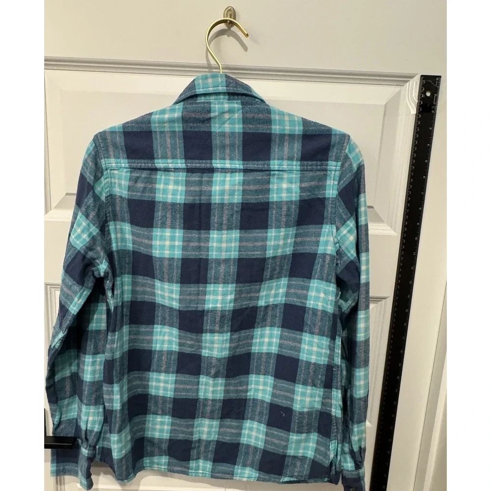 FIELD & STREAM Men's Flannel Long Sleeve Shirt Jacket Medium M Blue Plaid Rugged